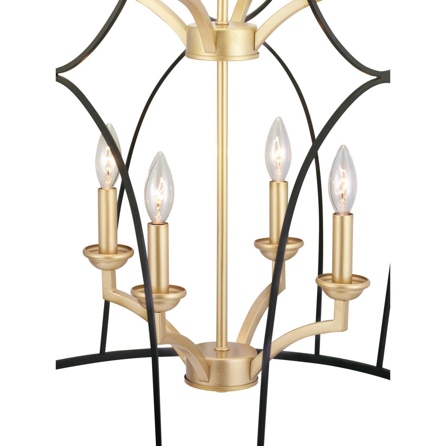 Progress Lighting - P500177-031 - Eight Light Foyer Pendant - Landree - Black