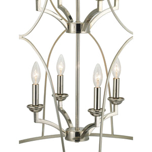 Progress Lighting - P500177-134 - Eight Light Foyer Pendant - Landree - Silver Ridge