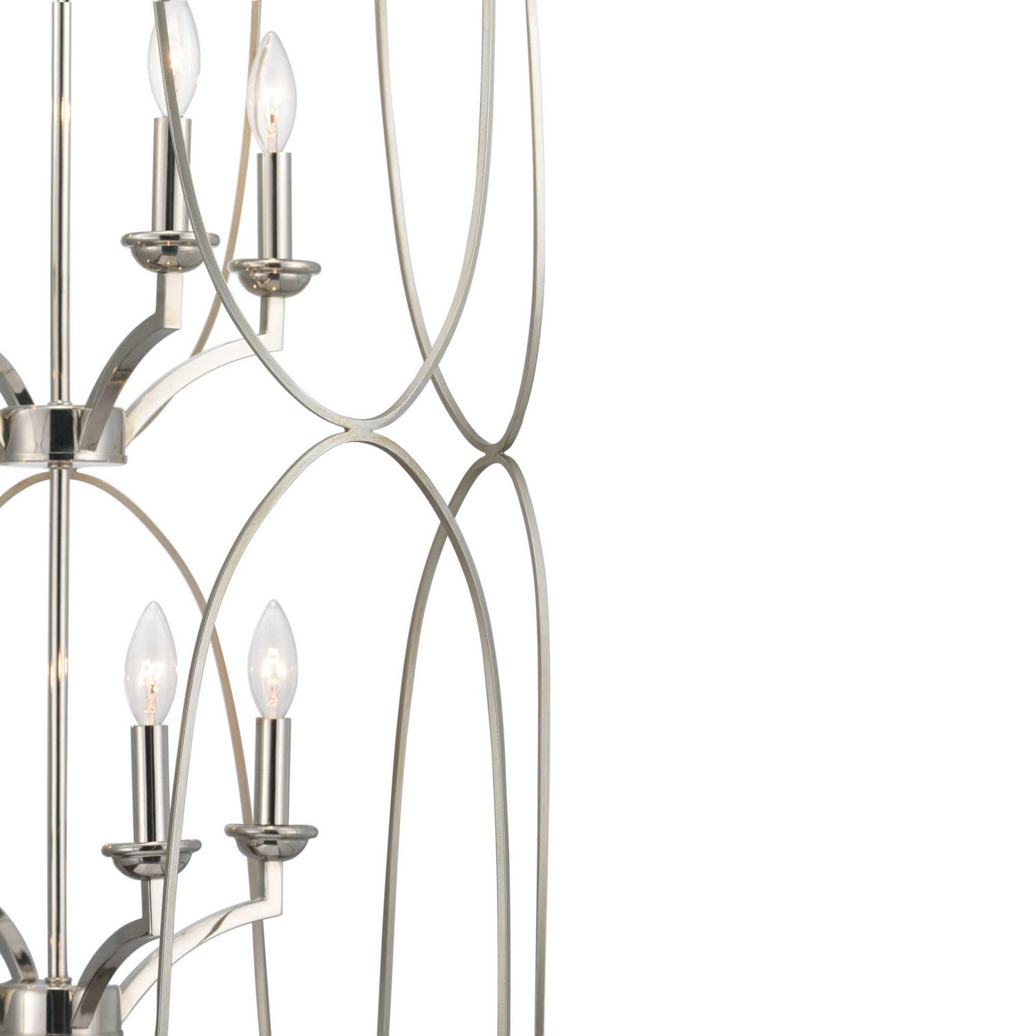 Progress Lighting - P500177-134 - Eight Light Foyer Pendant - Landree - Silver Ridge