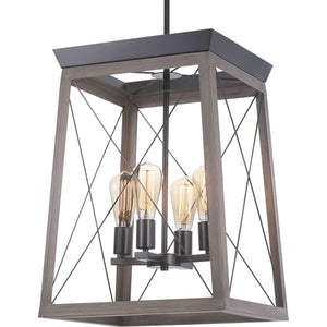 Progress Lighting - P500178-020 - Four Light Foyer Pendant - Briarwood - Antique Bronze