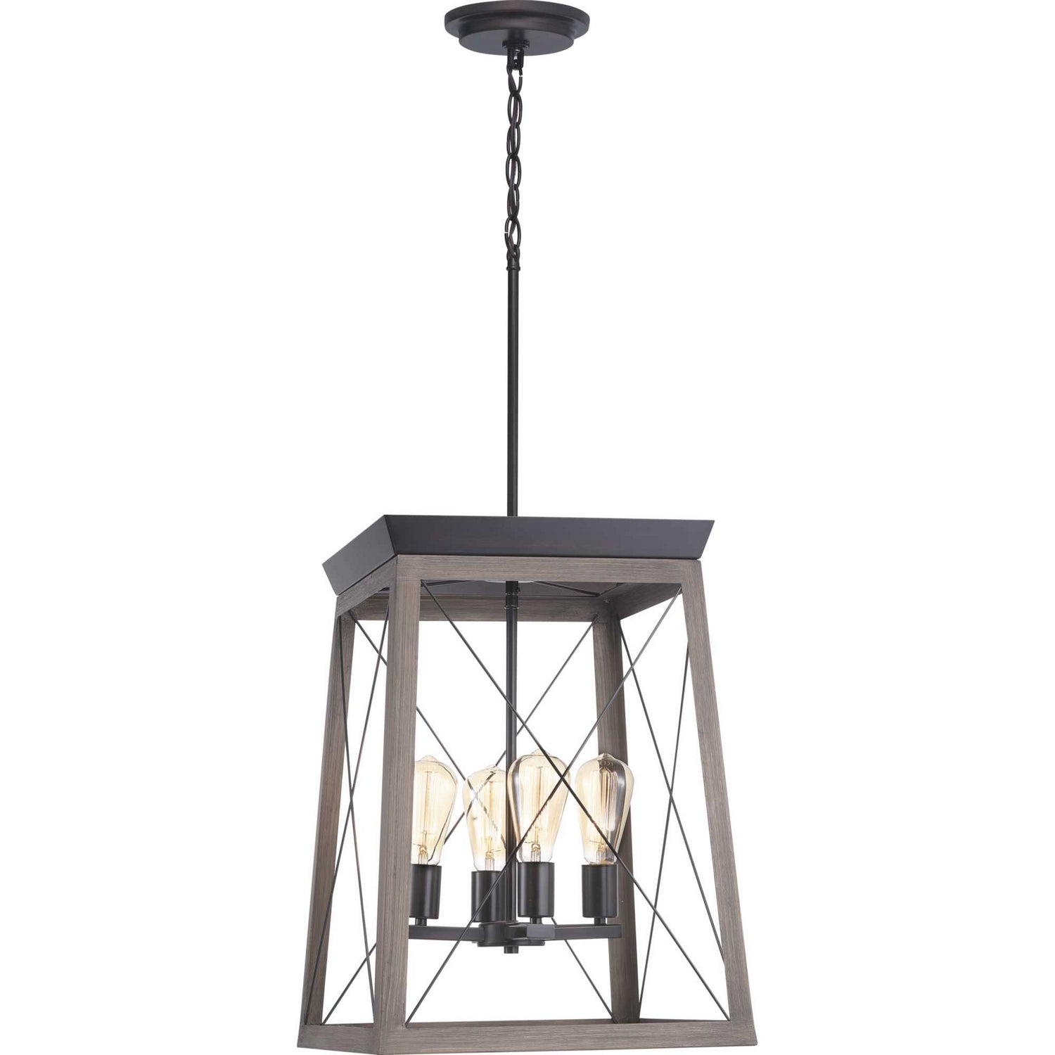 Progress Lighting - P500178-020 - Four Light Foyer Pendant - Briarwood - Antique Bronze