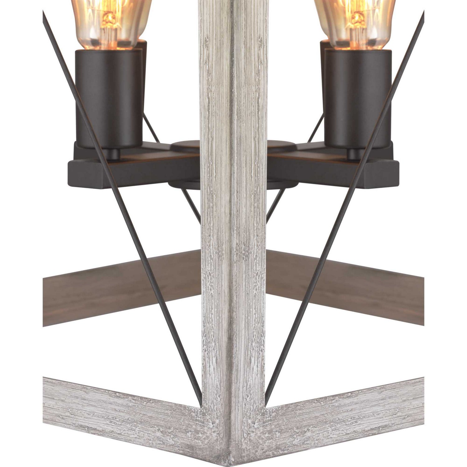 Progress Lighting - P500178-143 - Four Light Foyer Pendant - Briarwood - Graphite