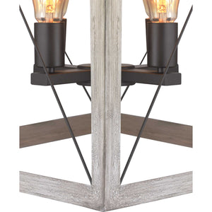 Progress Lighting - P500178-143 - Four Light Foyer Pendant - Briarwood - Graphite