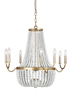 Generation Lighting. - F3280/8ADB - Eight Light Chandelier - Marielle - Antique Gild