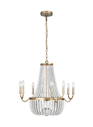 Generation Lighting. - F3280/8ADB - Eight Light Chandelier - Marielle - Antique Gild