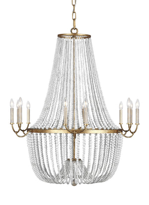 Generation Lighting. - F3281/12ADB - 12 Light Chandelier - Marielle - Antique Gild