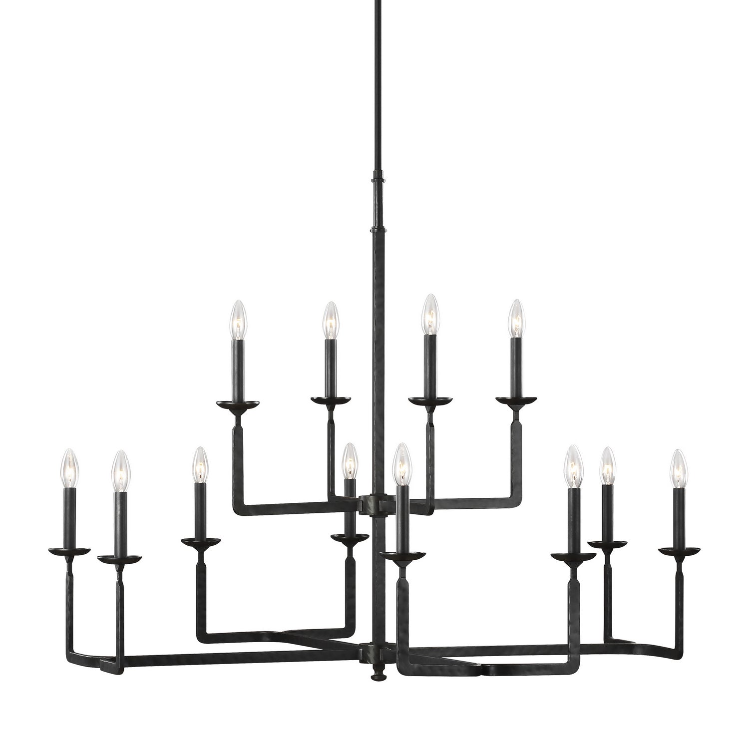 Generation Lighting. - F3290/12AI - 12 Light Chandelier - Ansley - Aged Iron