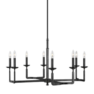 Generation Lighting. - F3291/8AI - Eight Light Chandelier - Ansley - Aged Iron