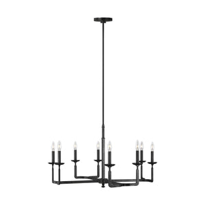 Generation Lighting. - F3291/8AI - Eight Light Chandelier - Ansley - Aged Iron