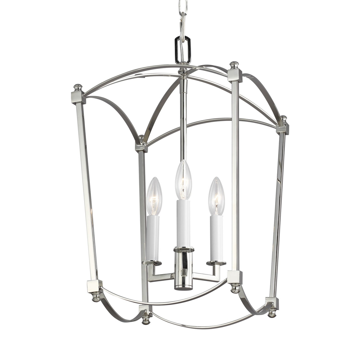 Visual Comfort Studio - F3321/3PN - Three Light Lantern - Thayer - Polished Nickel