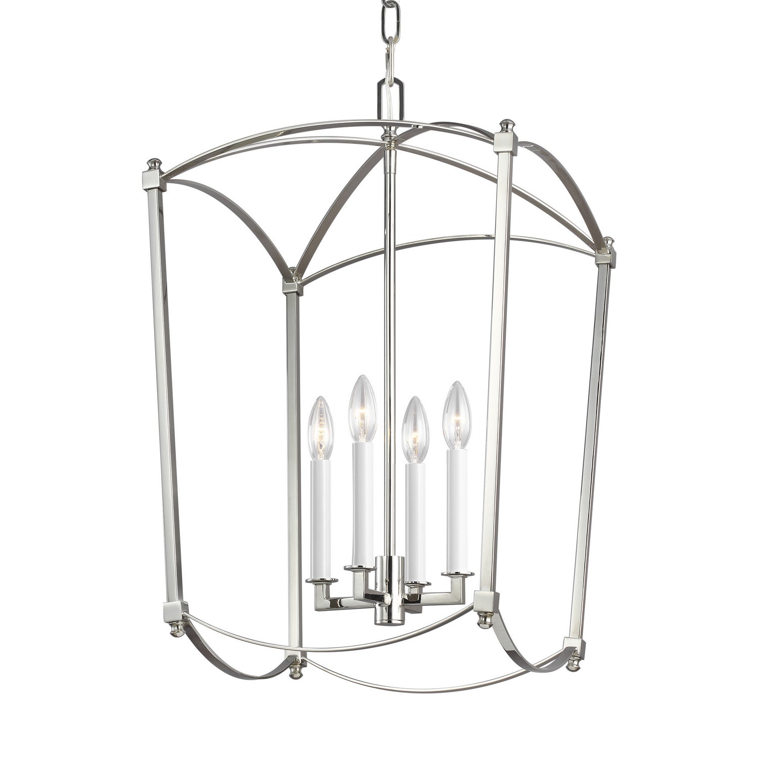 Visual Comfort Studio - F3322/4PN - Four Light Lantern - Thayer - Polished Nickel