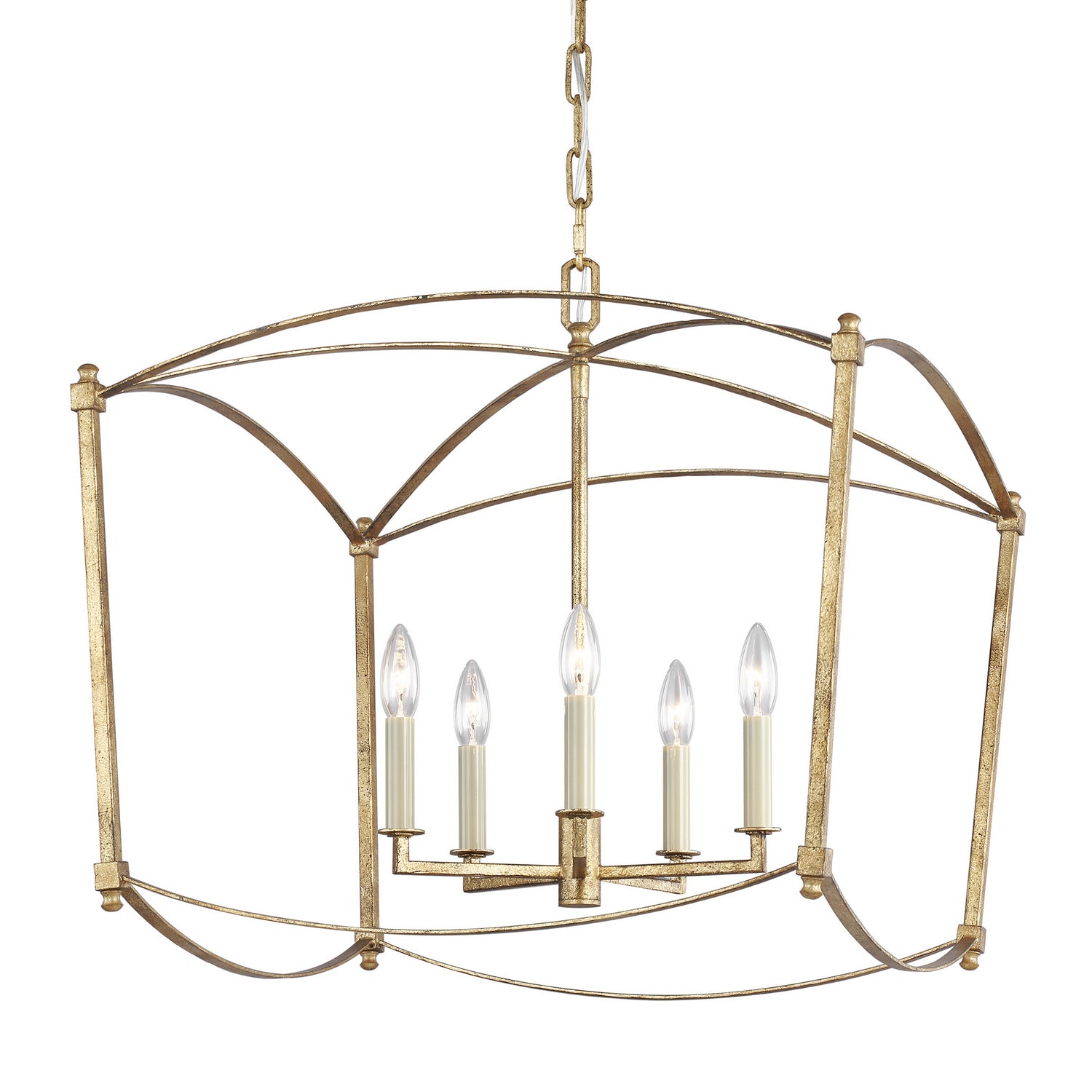 Visual Comfort Studio - F3325/5ADB - Five Light Lantern - Thayer - Antique Gild