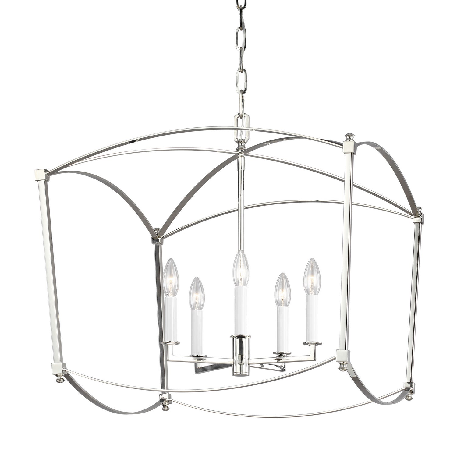 Visual Comfort Studio - F3325/5PN - Five Light Lantern - Thayer - Polished Nickel