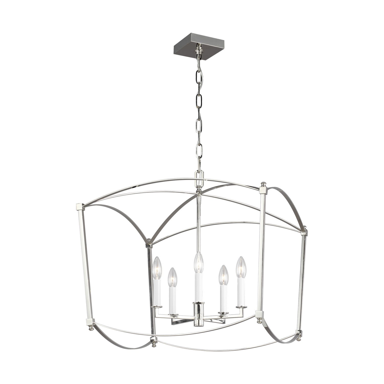 Visual Comfort Studio - F3325/5PN - Five Light Lantern - Thayer - Polished Nickel