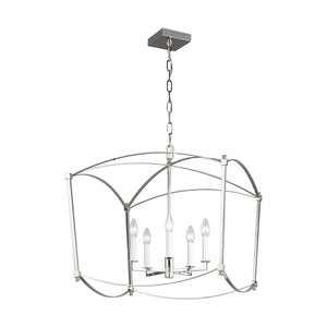 Visual Comfort Studio - F3325/5PN - Five Light Lantern - Thayer - Polished Nickel