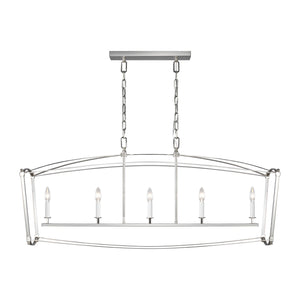 Visual Comfort Studio - F3326/5PN - Five Light Linear Chandelier - Thayer - Polished Nickel