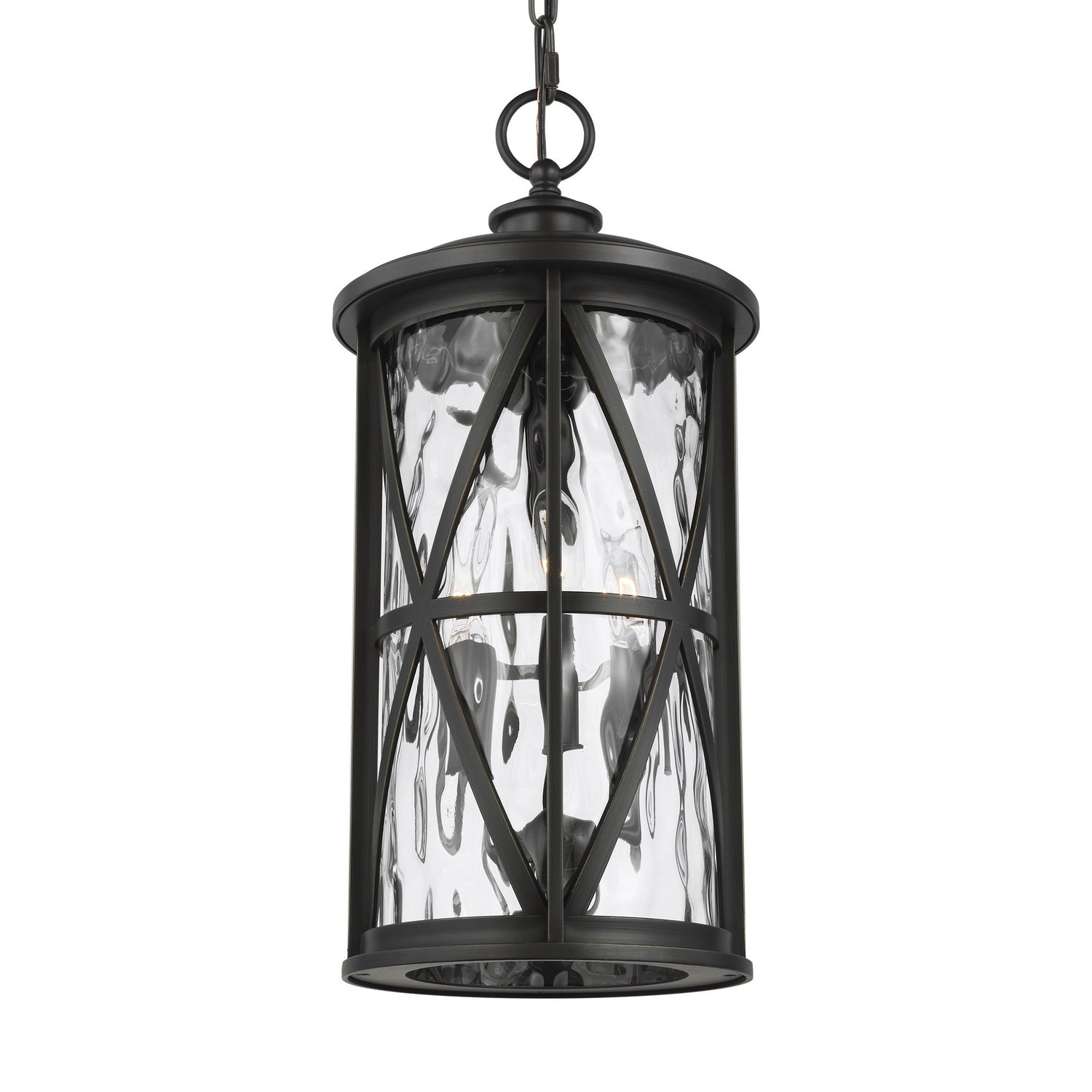 Generation Lighting. - OL15209ANBZ - Three Light Outdoor Pendant - Millbrooke - Antique Bronze