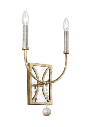 Generation Lighting. - WB1920ADB - Two Light Wall Sconce - Marielle - Antique Gild