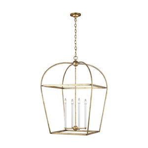 Visual Comfort Studio - CC1104ADB - Four Light Lantern - Stonington - Antique Gild