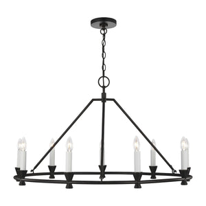 Visual Comfort Studio - CC1179AI - Nine Light Chandelier - Keystone - Aged Iron