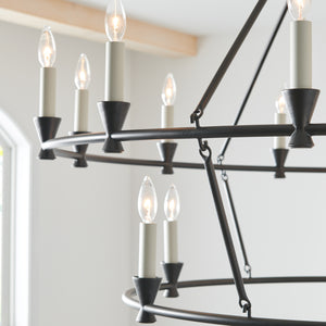 Visual Comfort Studio - CC11818AI - 18 Light Chandelier - Keystone - Aged Iron