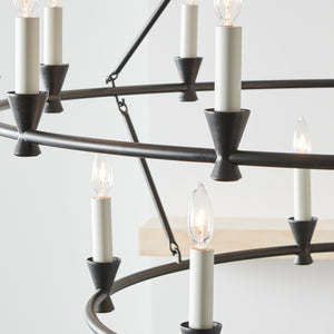 Visual Comfort Studio - CC11818AI - 18 Light Chandelier - Keystone - Aged Iron