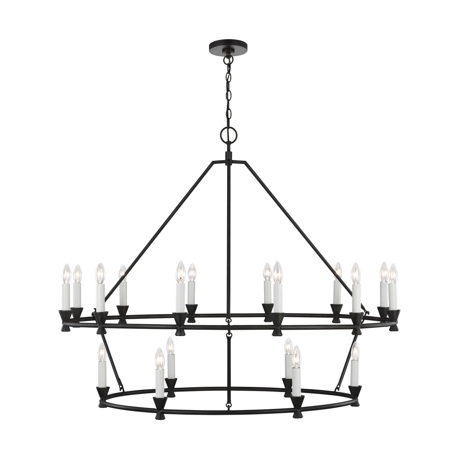 Visual Comfort Studio - CC11818AI - 18 Light Chandelier - Keystone - Aged Iron