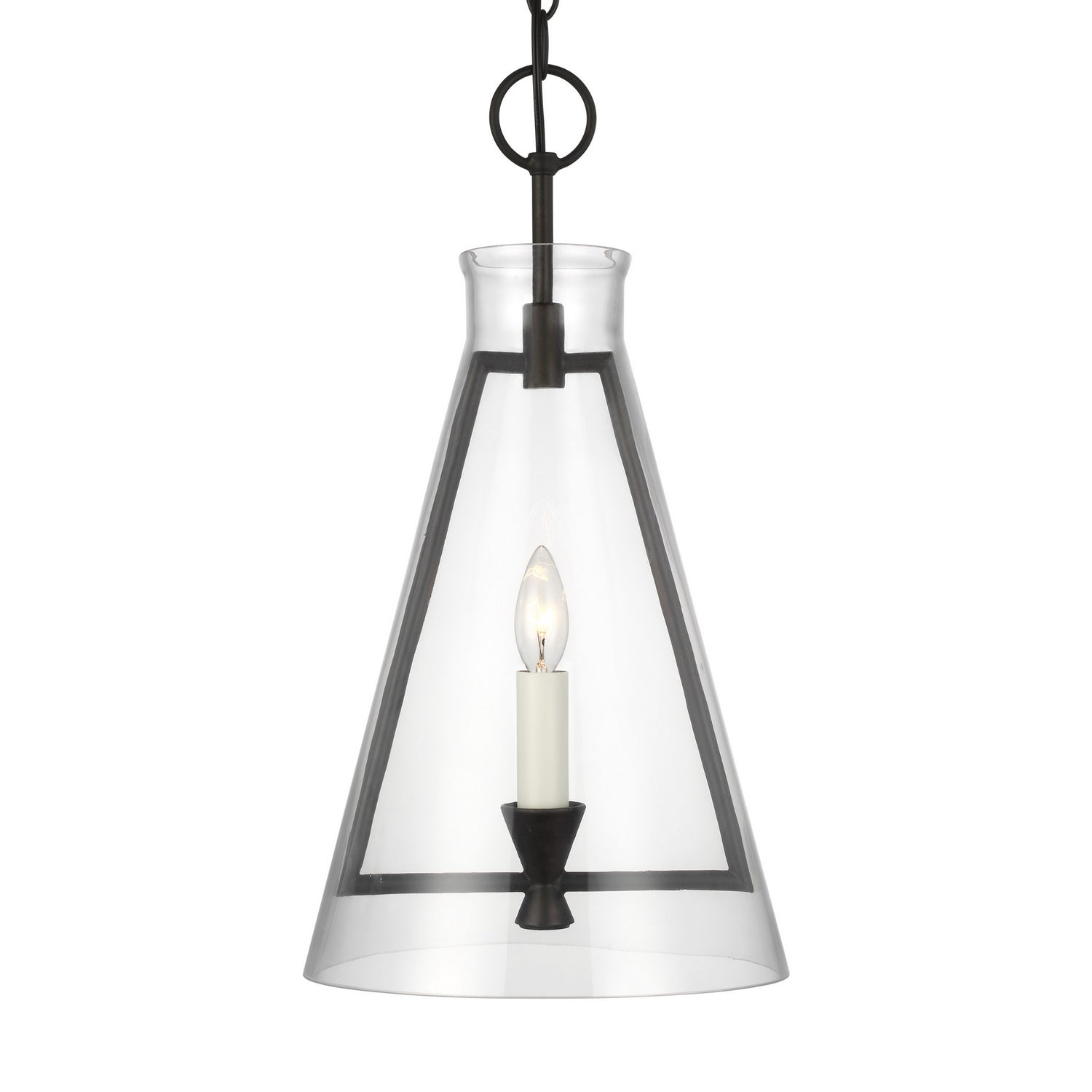 Visual Comfort Studio - CP1081AI - One Light Pendant - Keystone - Aged Iron