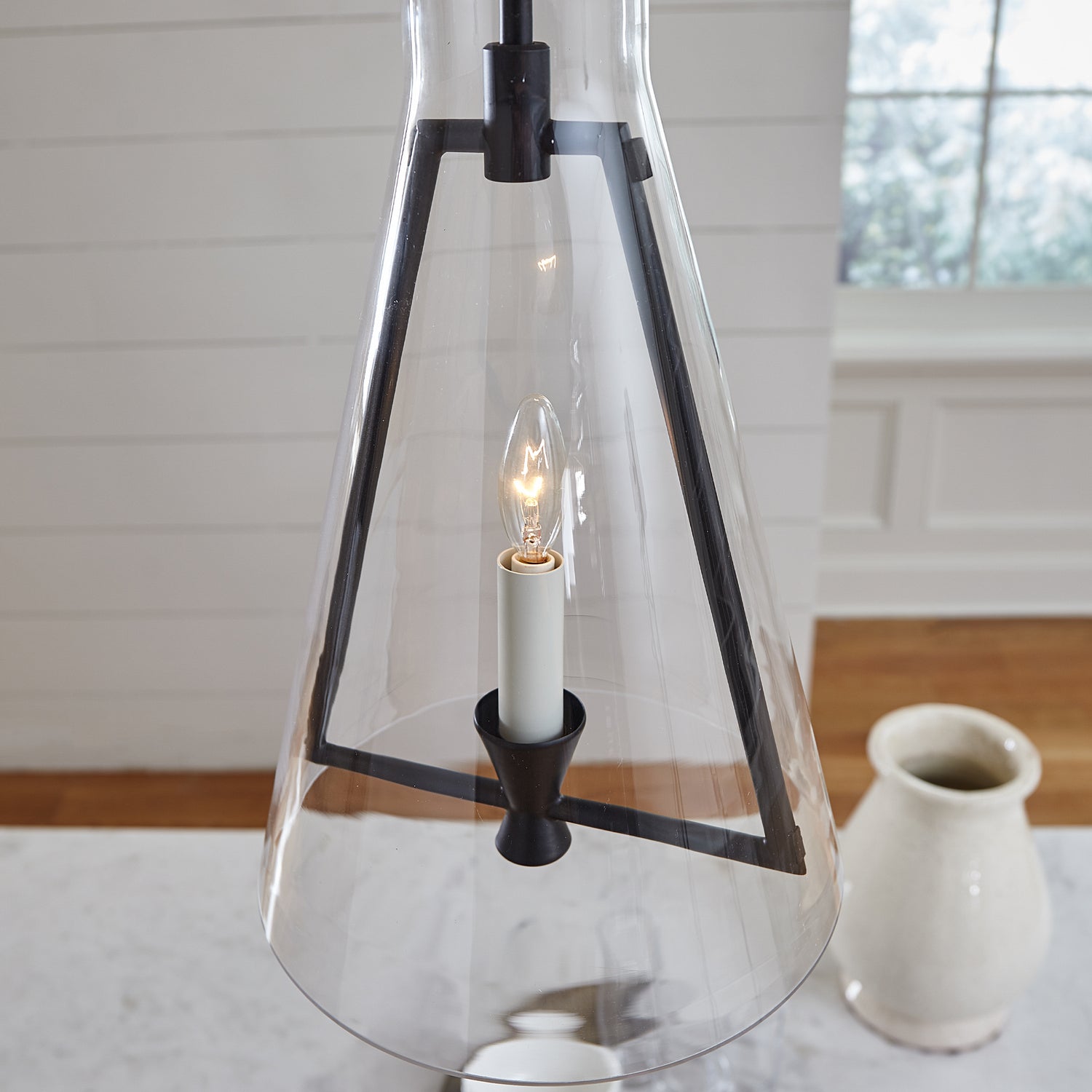 Visual Comfort Studio - CP1081AI - One Light Pendant - Keystone - Aged Iron