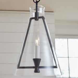 Visual Comfort Studio - CP1081AI - One Light Pendant - Keystone - Aged Iron