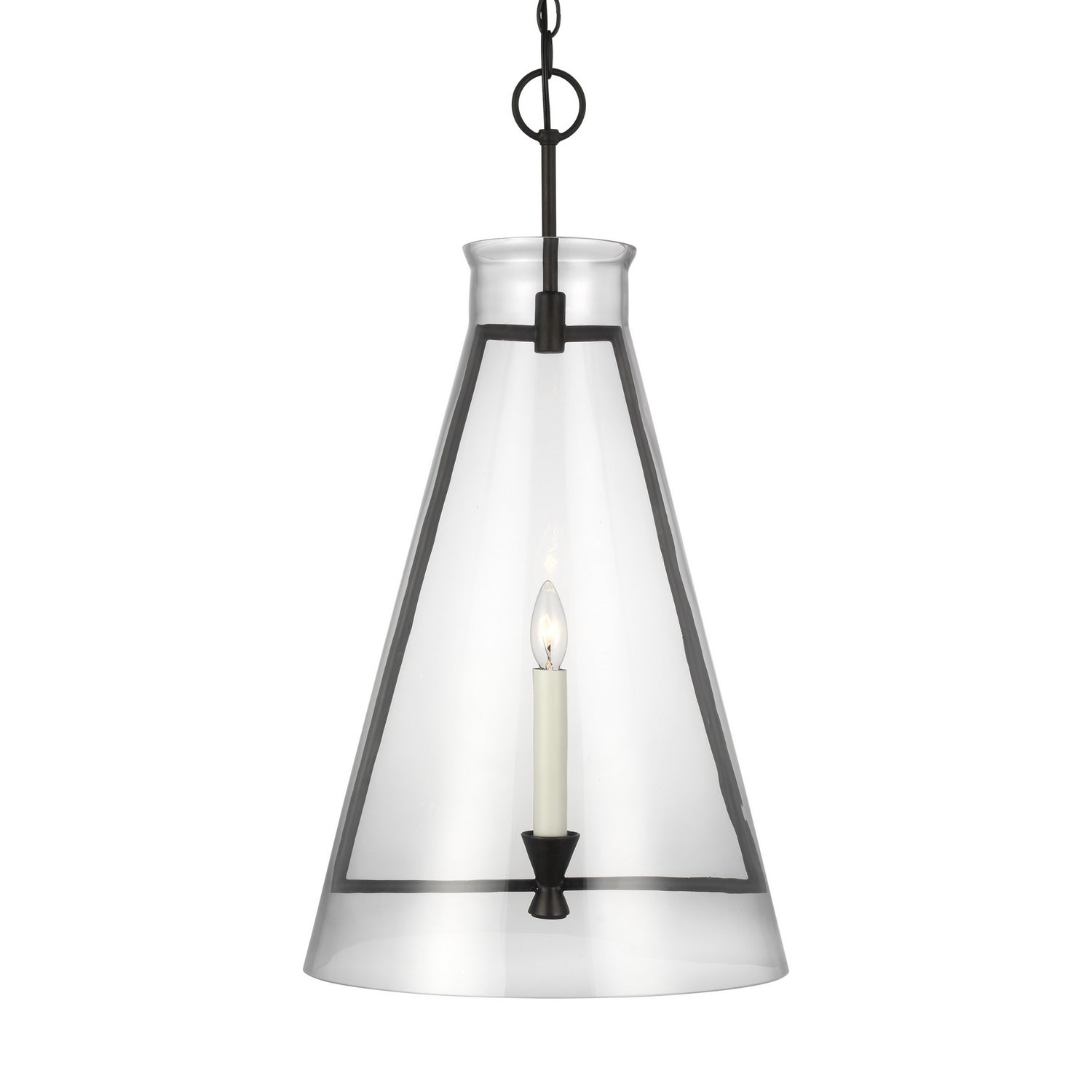 Visual Comfort Studio - CP1091AI - One Light Pendant - Keystone - Aged Iron