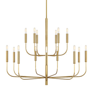 Visual Comfort Studio - EC10015BBS - 15 Light Chandelier - Brianna - Burnished Brass