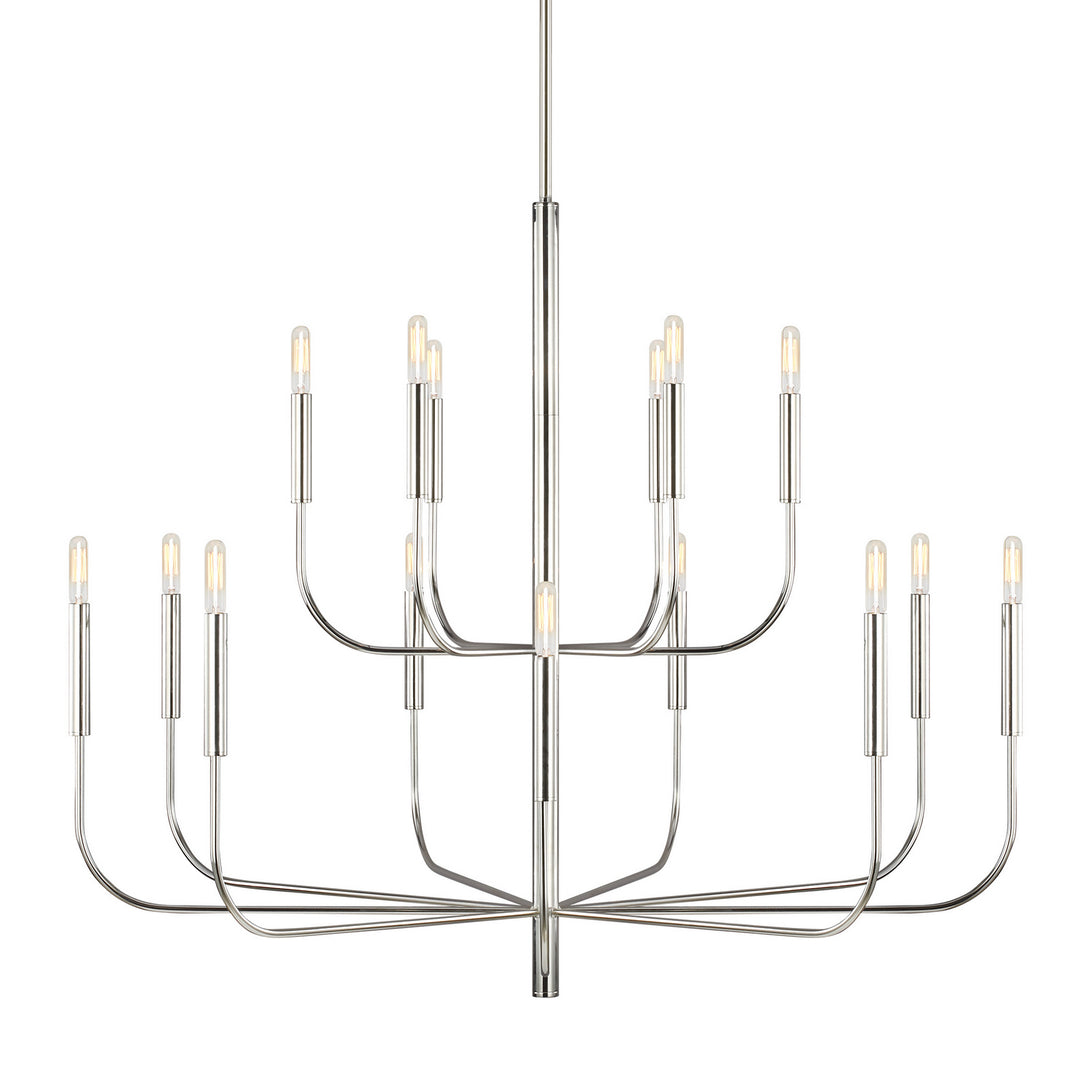 Visual Comfort Studio - EC10015PN - 15 Light Chandelier - Brianna - Polished Nickel