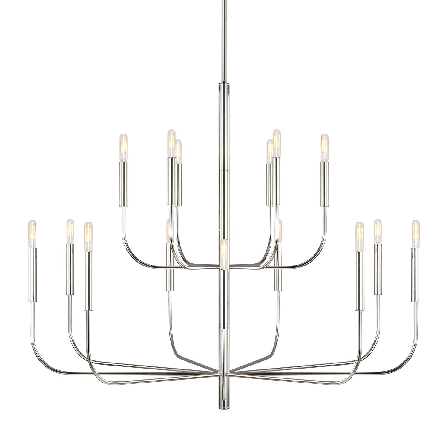 Visual Comfort Studio - EC10015PN - 15 Light Chandelier - Brianna - Polished Nickel