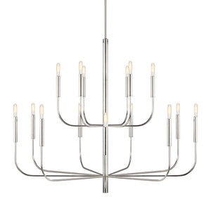 Visual Comfort Studio - EC10015PN - 15 Light Chandelier - Brianna - Polished Nickel