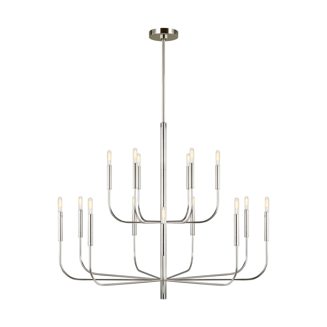 Visual Comfort Studio - EC10015PN - 15 Light Chandelier - Brianna - Polished Nickel