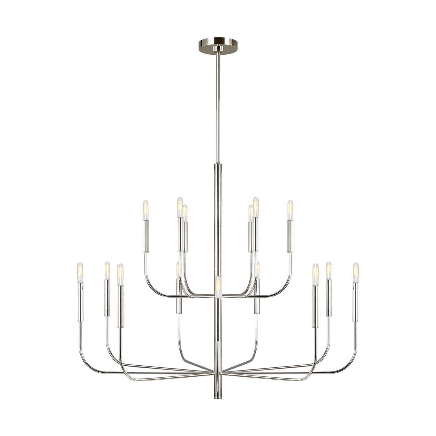 Visual Comfort Studio - EC10015PN - 15 Light Chandelier - Brianna - Polished Nickel