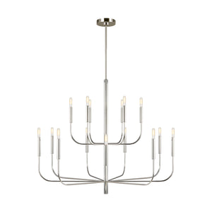 Visual Comfort Studio - EC10015PN - 15 Light Chandelier - Brianna - Polished Nickel