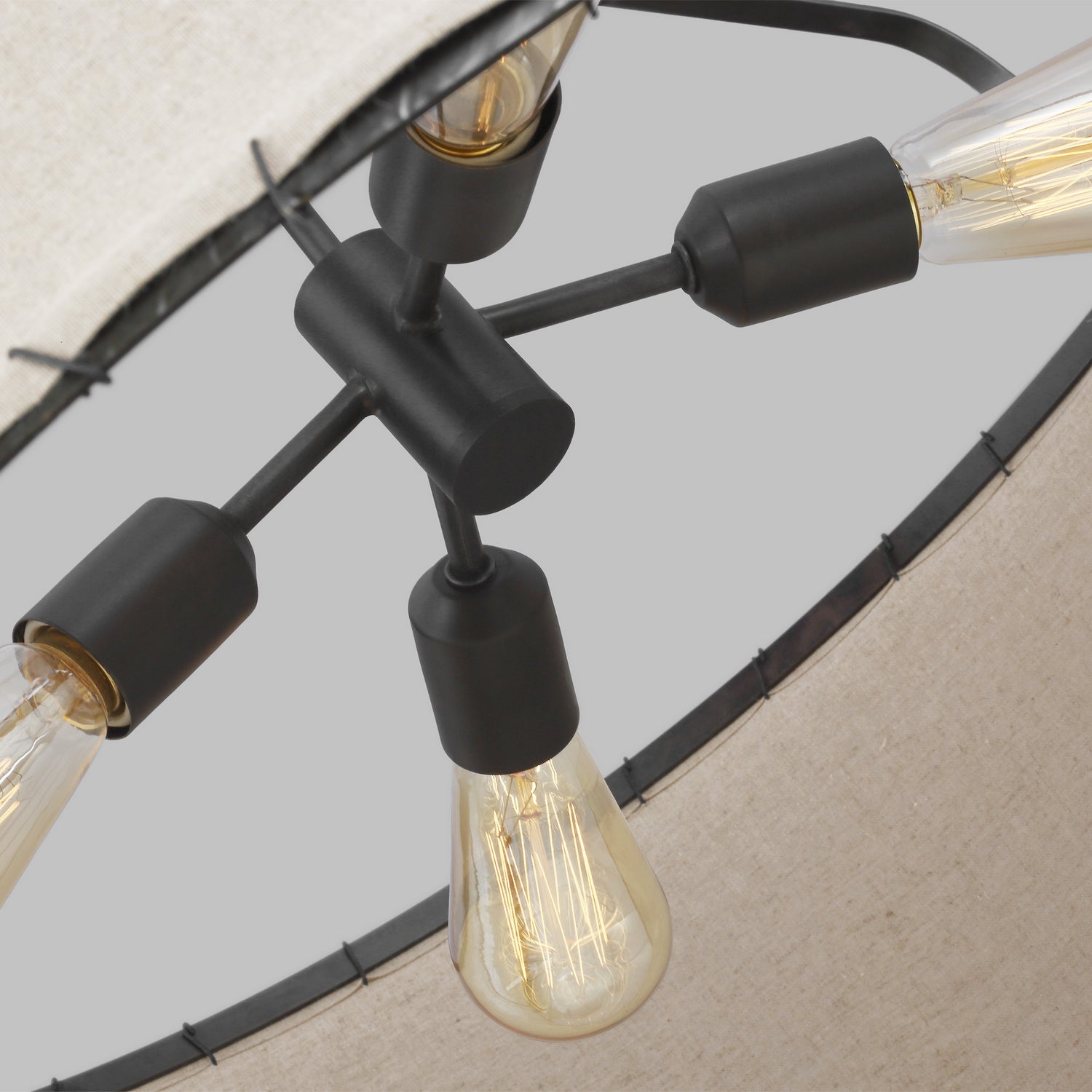 Visual Comfort Studio - EP1114AI - Four Light Pendant - Dunne - Aged Iron