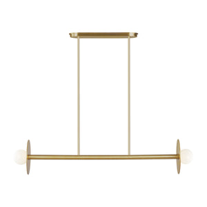 Visual Comfort Studio - KC1012BBS - Two Light Linear Chandelier - Nodes - Burnished Brass