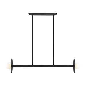 Visual Comfort Studio - KC1012MBK - Two Light Linear Chandelier - Nodes - Midnight Black