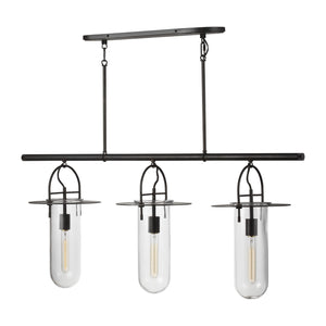 Visual Comfort Studio - KC1023AI - Three Light Linear Chandelier - Nuance - Aged Iron