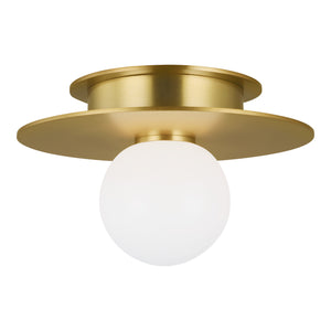 Visual Comfort Studio - KF1001BBS - One Light Flush Mount - Nodes - Burnished Brass