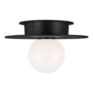 Visual Comfort Studio - KF1001MBK - One Light Flush Mount - Nodes - Midnight Black