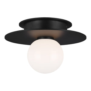 Visual Comfort Studio - KF1001MBK - One Light Flush Mount - Nodes - Midnight Black