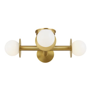 Visual Comfort Studio - KF1034BBS - Four Light Flush Mount - Nodes - Burnished Brass