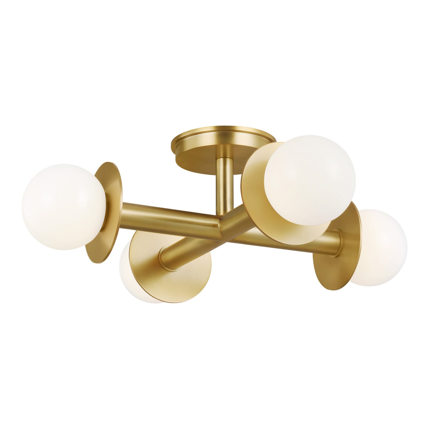 Visual Comfort Studio - KF1034BBS - Four Light Flush Mount - Nodes - Burnished Brass