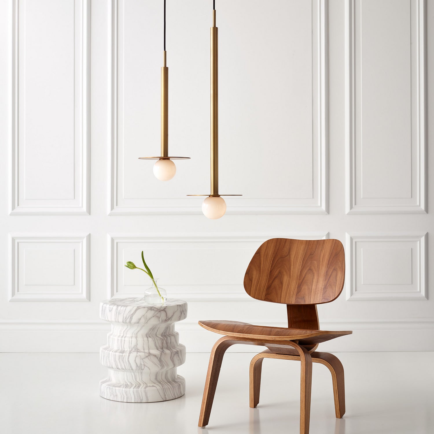 Visual Comfort Studio - KP1011BBS - One Light Pendant - Nodes - Burnished Brass