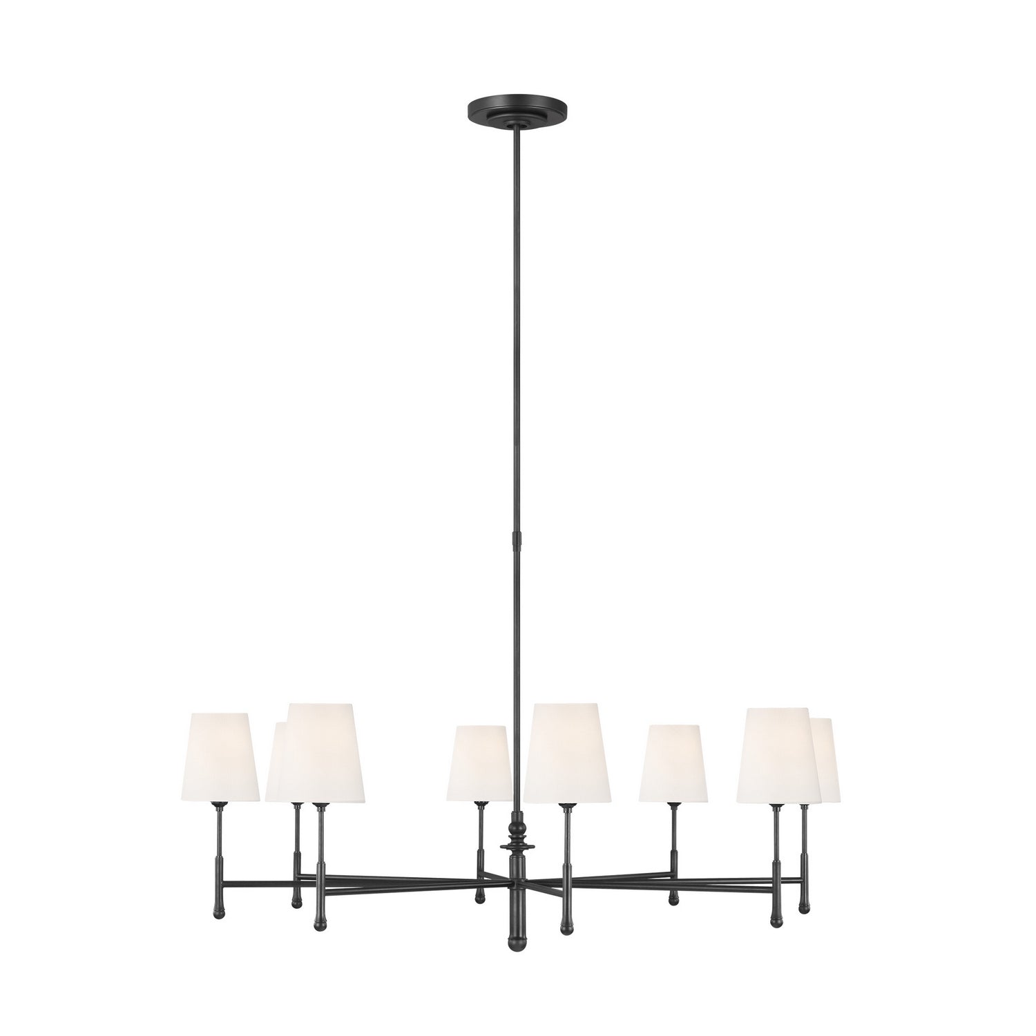 Visual Comfort Studio - TC1028AI - Eight Light Chandelier - Capri - Aged Iron