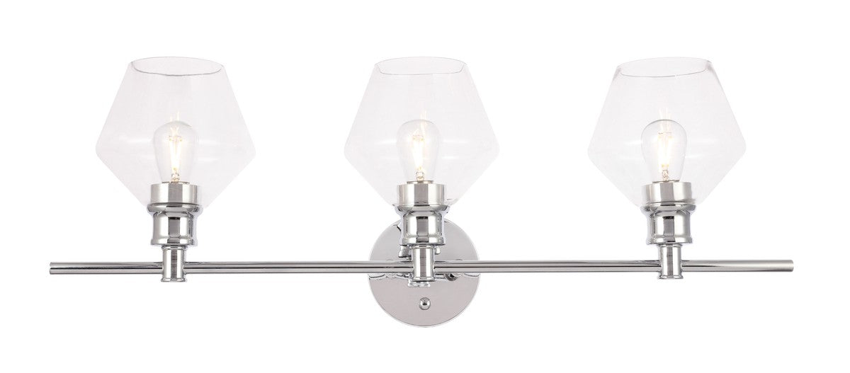 Elegant Lighting - LD2316C - Three Light Wall Sconce - Gene - Chrome And Clear Glass